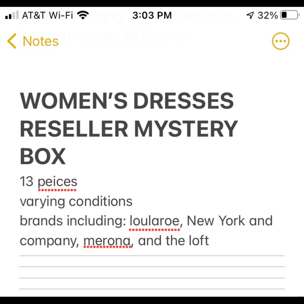 WOMENS DRESSES MYSTERY RESELLER BOX